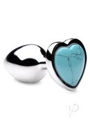 Booty Sparks Gemstones Turquoise Heart Anal Plug - Small -...